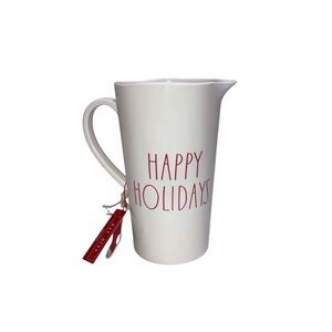 Holiday Rae Dunn White Pitcher New